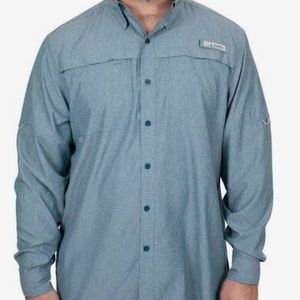 Habit Outdoors Blue Fishing Shirt NWT M UPF 40 Button up